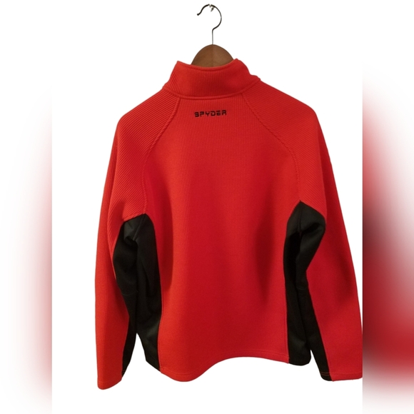 Spyder Men's Core Sweater 1/4 Zip Thermal Ski Red Size Medium - Picture 3 of 12